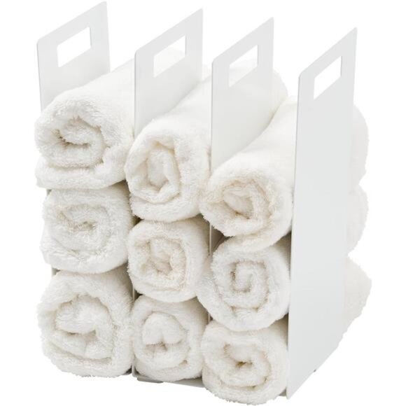 White Interlocking Towel Organizer (Set of 2) - Picture 1 of 7